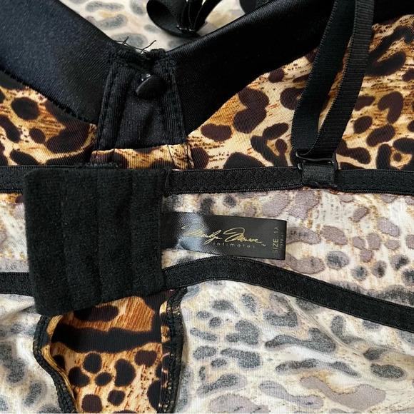 MARILYN MONROE 1X Sexy Animal Print Bodycon Fashion Shaping Slip 5-Way Silky EUC - Picture 4 of 5